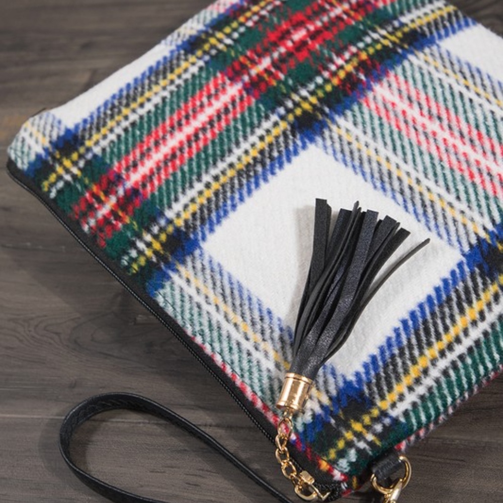 Casual Plaid Print Zipper Crossbody Bag - Picture 7 of 8